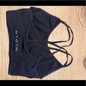 Black flourish seamless bra